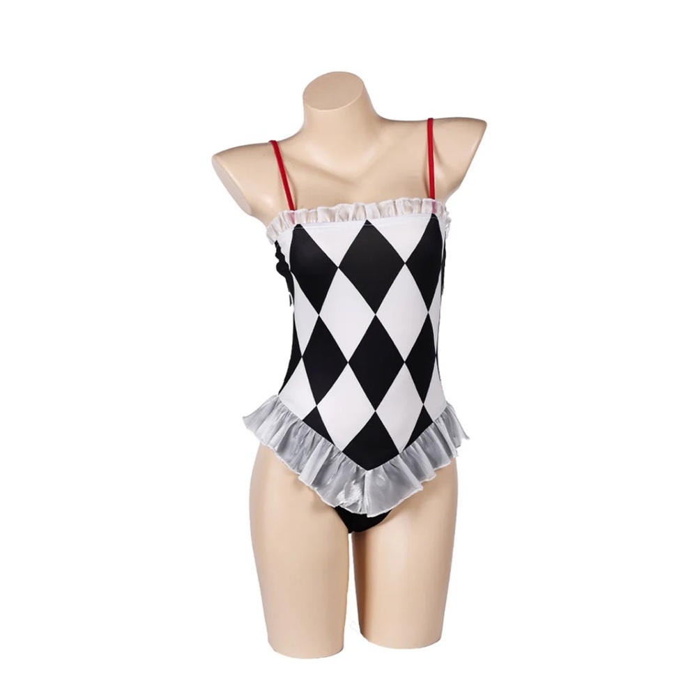 Dolls Kill Black and White Harlequin Jumpsuit - Picture 2 of 8